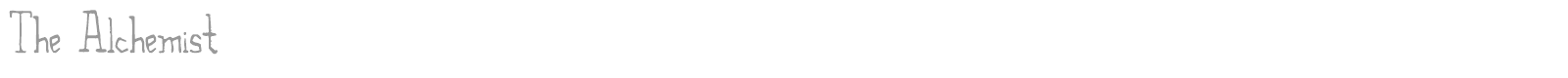 The Alchemist font preview